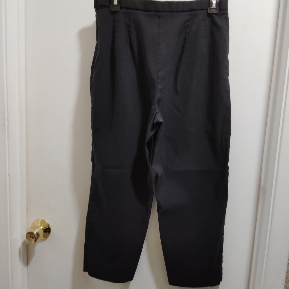 dressbarn Women's Elegant Black Dress Cropped Pants